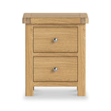 Portland Oak 2 Drawer Bedside Table from Roseland Furniture