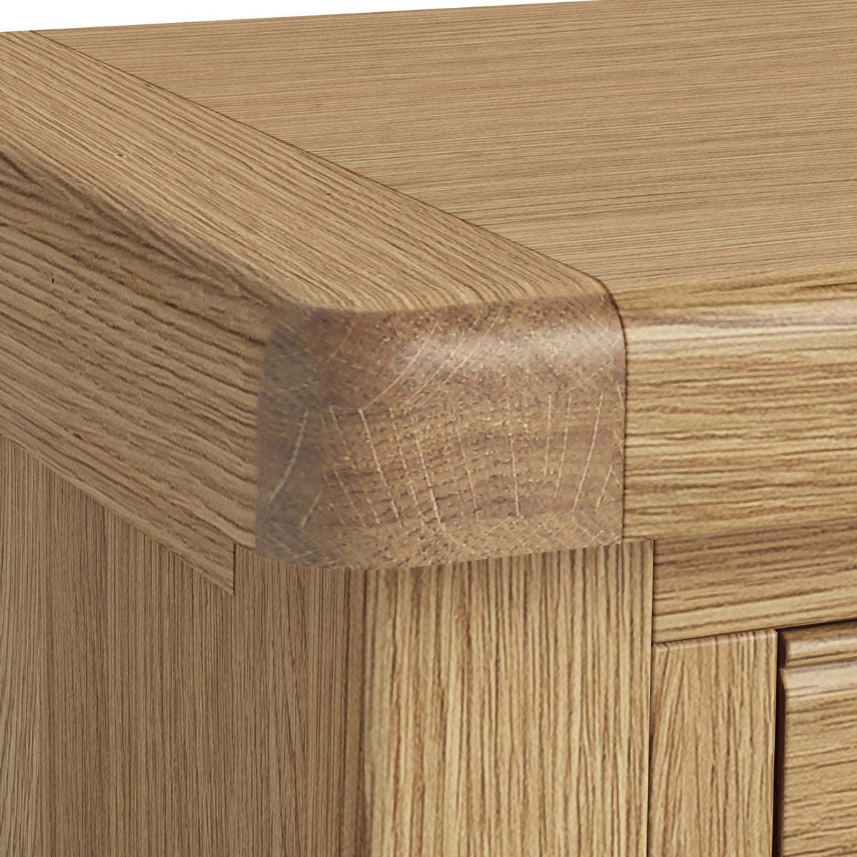 Portland Oak 2 Drawer Bedside Table from Roseland Furniture