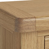 Portland Oak 2 Drawer Bedside Table from Roseland Furniture