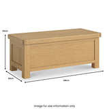 Portland Oak Blanket Box from Roseland Furniture