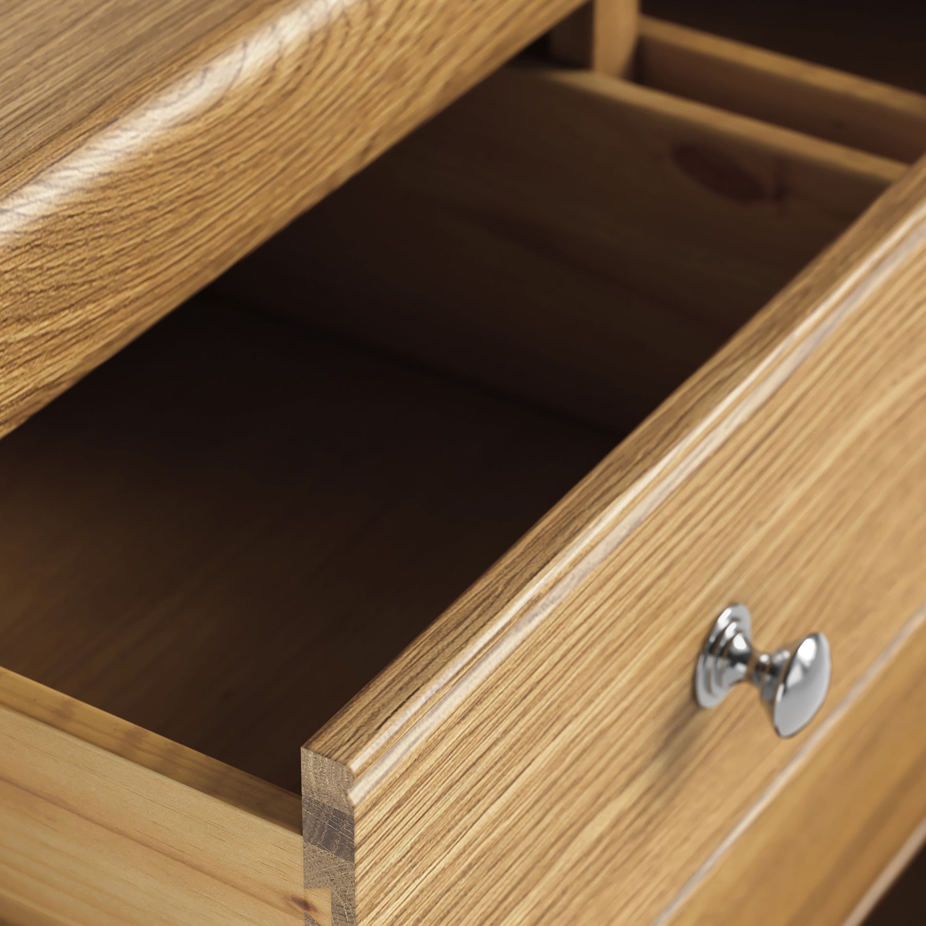 Portland Oak 2 Drawer Triple Wardrobe from Roseland Furniture