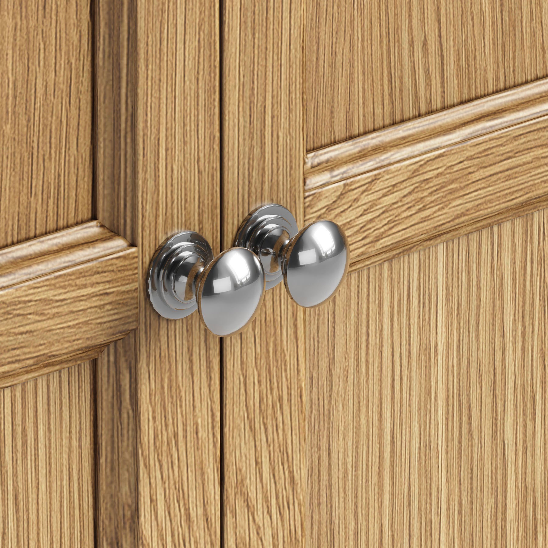 Portland Oak 2 Drawer Triple Wardrobe from Roseland Furniture