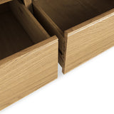 Portland Oak 2 Drawer Triple Wardrobe from Roseland Furniture