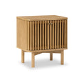 Shorwell Oak Slatted 2 Door Bedside Table from Roseland Furniture