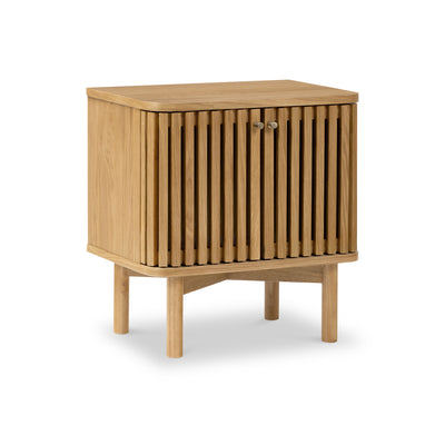 Shorwell Oak Slatted 2 Door Bedside Table