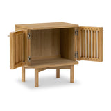 Shorwell Oak Slatted 2 Door Bedside Table