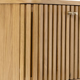 Shorwell Oak Slatted 2 Door Bedside Table