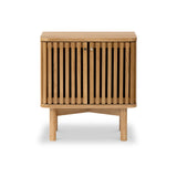 Shorwell Oak Slatted 2 Door Bedside Cabinet
