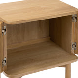 Shorwell Oak Slatted 2 Door Bedside Table