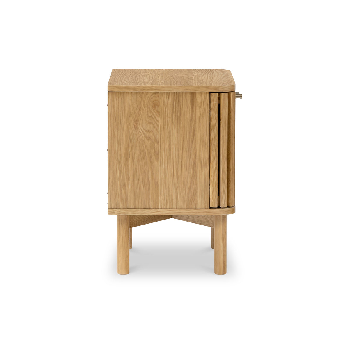 Shorwell Oak Slatted 2 Door Bedside Table