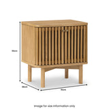 Shorwell Oak Slatted 2 Door Bedside Table