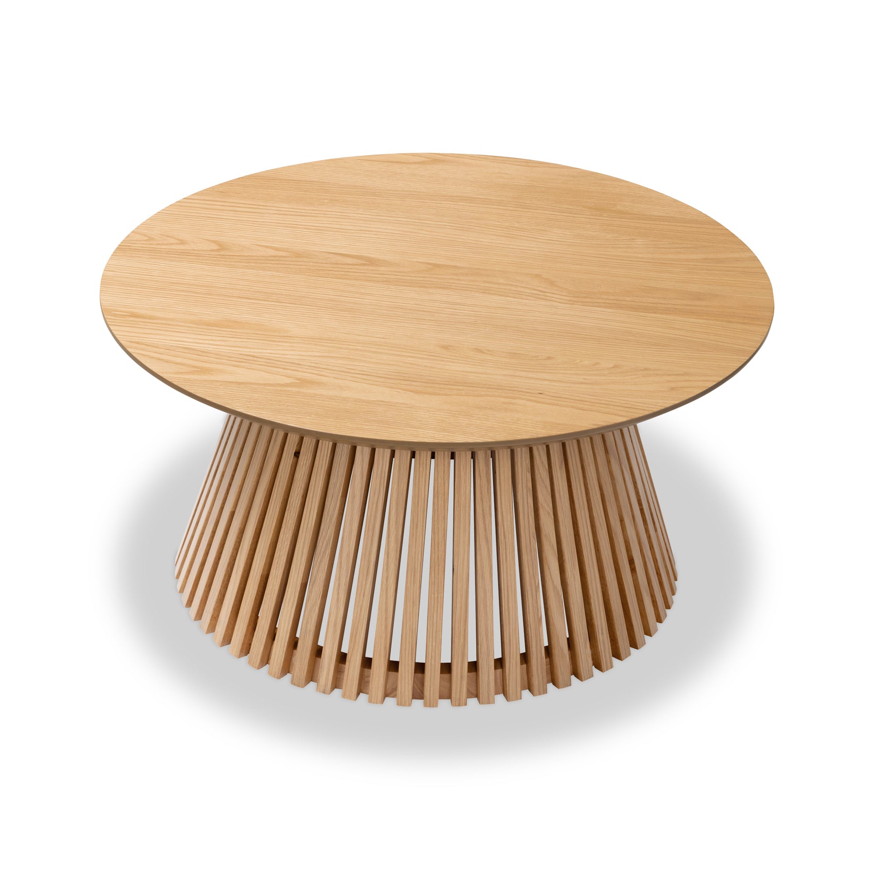 Shorwell Oak Slatted Round Coffee Table