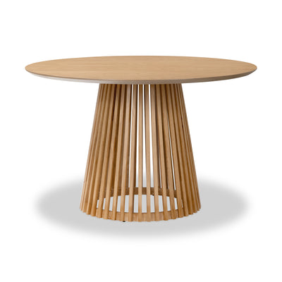 Shorwell Oak 120cm Slatted Round Dining Table