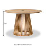 Shorwell Oak 120cm Slatted Round Dining Table
