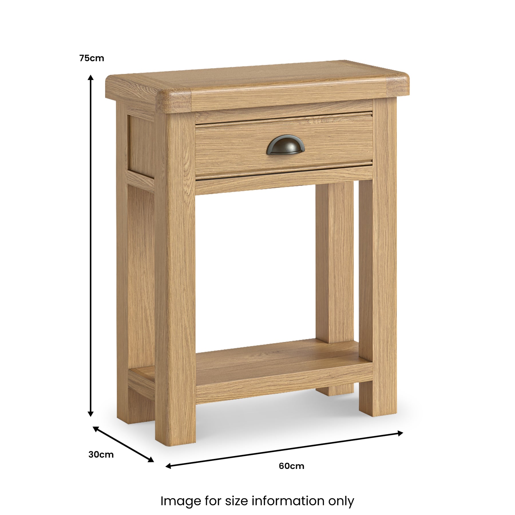 Portland-Oak-1-Drawer-Telephone-Table from Roseland Furniture