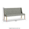 Portland Button Back Dining Sofa Grey from Roseland Furniture