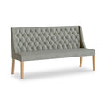 Portland Button Back Dining Sofa Grey from Roseland Furniture
