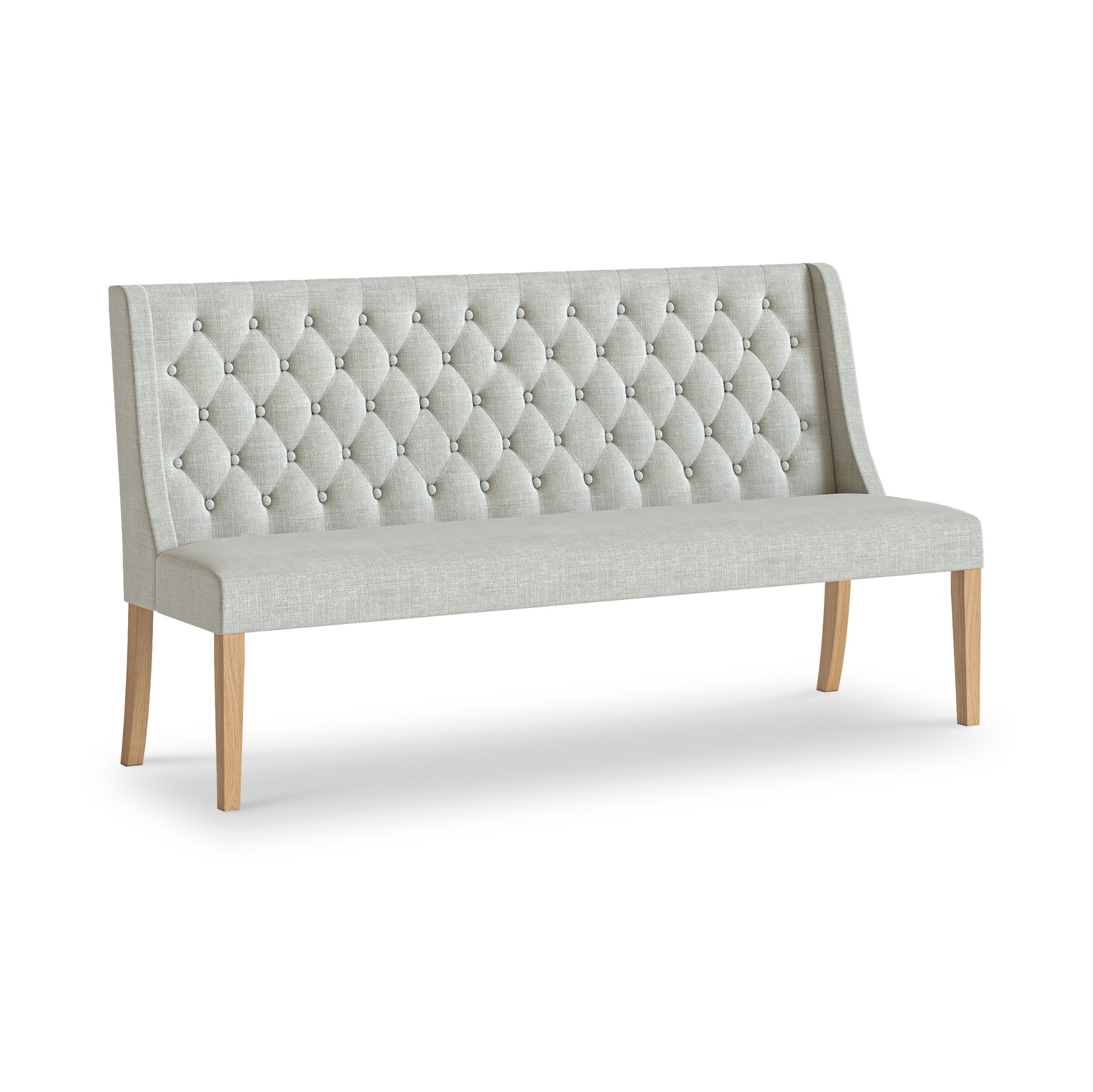 Portland Button Back Dining Sofa Beige from Roseland Furniture