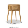 Shorwell Oak Slatted Round 1 Drawer Side Table