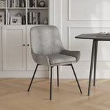 Shorwell Grey Boucle Curved Seat Dining Chair from Roseland Furniture