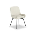 Shorwell Ivory Boucle Curved Seat Dining Chair from Roseland Furniture