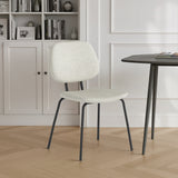 Shorwell White Boucle Dining Chair from Roseland Furniture