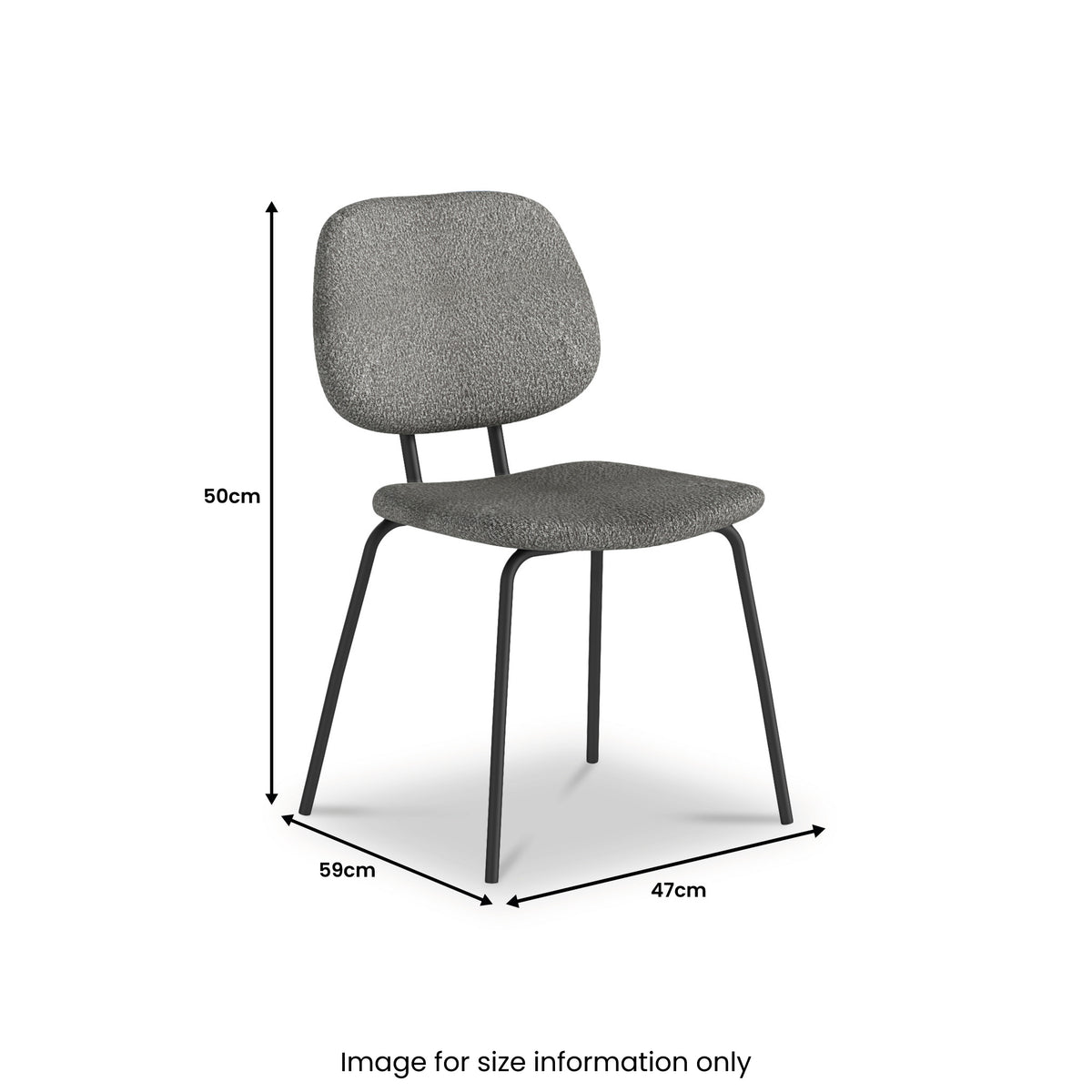 Shorwell Grey Boucle Dining Chair from Roseland Furniture