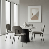 Keswick Grey Velvet Dining Chair from Roseland Furniture