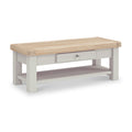 Penzance Stone Grey Coffee Table with Drawer from Roseland Furniture