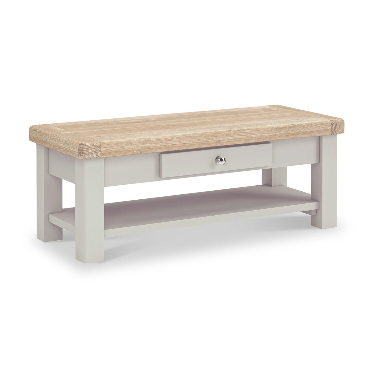 Penzance 1 Drawer Coffee Table - Stone Grey from Roseland Furniture