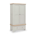 Penzance Stone Grey Double Wardrobe with Drawer from Roseland Furniture