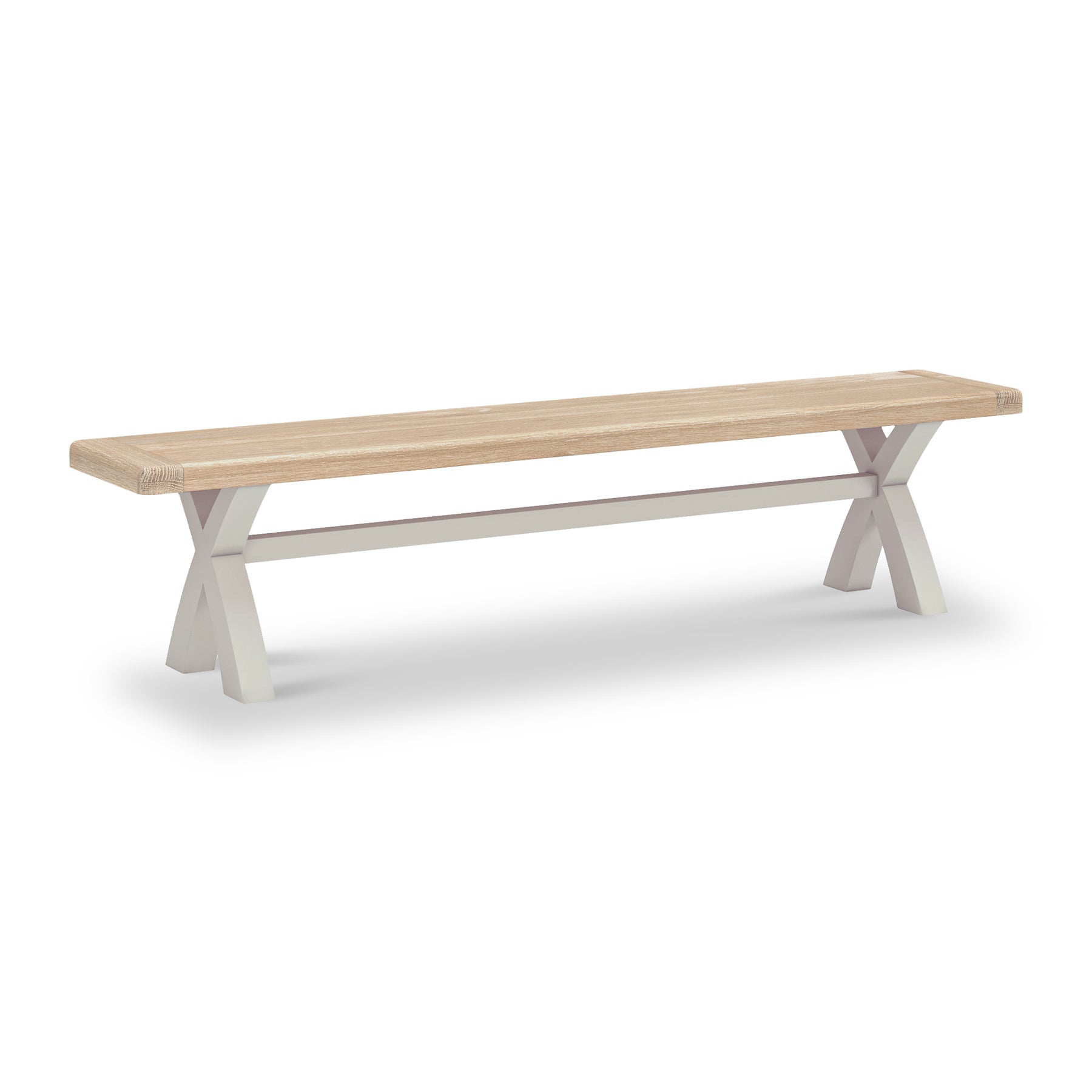 Penzance 200cm Cross Leg Bench from Roseland Furniture