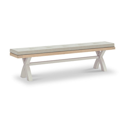 Penzance Stone Grey Cross Leg Bench