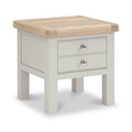 Penzance Stone Grey 2 Drawer Lamp Table from Roseland Furniture