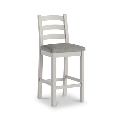 Penzance Stone Grey Ladder Back Bar Chair