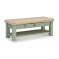 Penzance Sage Green Coffee Table with Drawer from Roseland Furniture