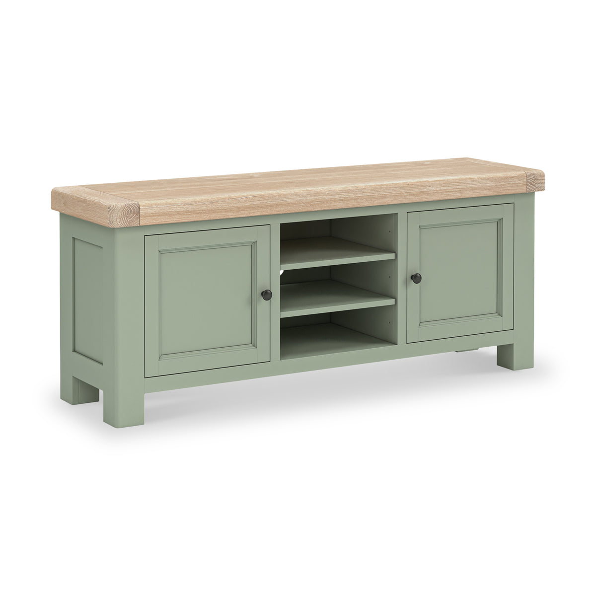 Penzance Sage Green 140cm TV Unit from Roseland Furniture