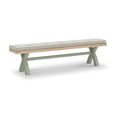 Penzance Sage Cross Leg Bench