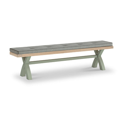 Penzance Sage Cross Leg Bench