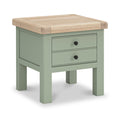 Penzance Sage Green 2 Drawer Lamp Table from Roseland Furniture