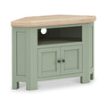 Penzance Sage Green 2 Door Corner TV Unit from Roseland Furniture