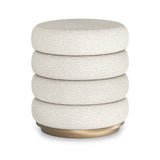 Mylor Oak Upholstered Foot Stool from Roseland Furniture