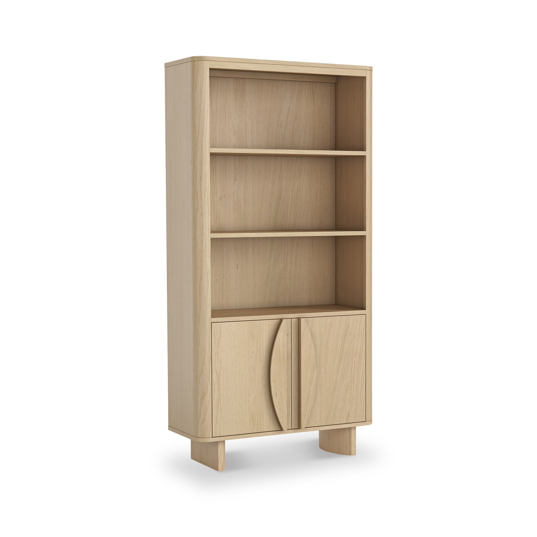 Whitstone Oak Large Bookcase from Roseland Furniture