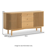 Shorwell Oak Slatted Sideboard With Drawer from Roseland Furniture