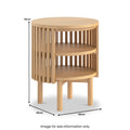 Shorwell Oak Slatted Open Shelf Side Table Oak from Roseland Furniture