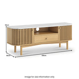 Shorwell Oak Marble130cm TV Unit Natural from Roseland Furniture