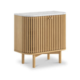 Shorwell Oak Marble Cupboard Natural from Roseland Furniture