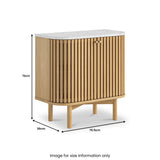 Shorwell Oak Marble Cupboard Natural from Roseland Furniture