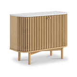 Shorwell Oak Marble Small Sideboard Natural from Roseland Furniture