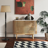 Shorwell Oak Marble Small Sideboard Natural from Roseland Furniture